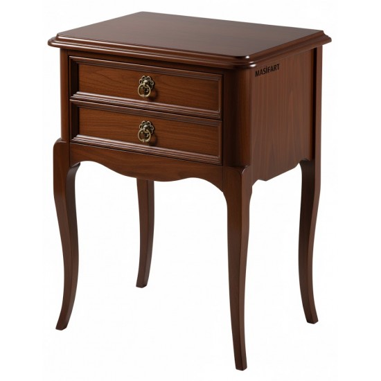 Masifart Timae Rustik Çift Çekmeceli Komodin 