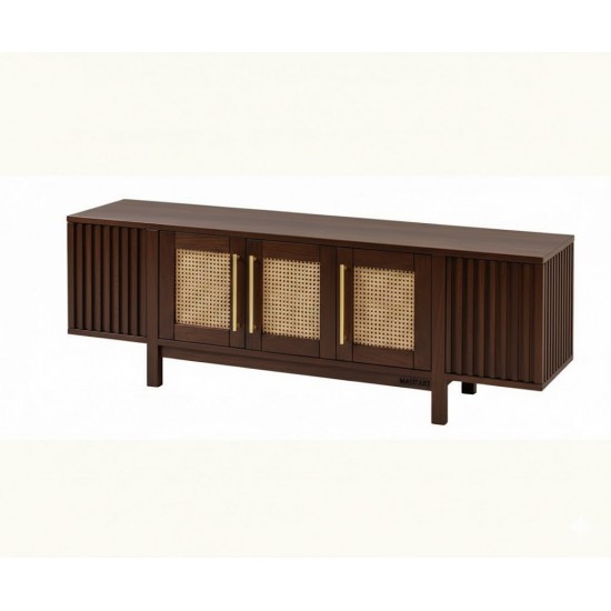 Masifart Anathema Hasırlı 180 Lik Zenit Tv Ünitesi Cilasız Ham