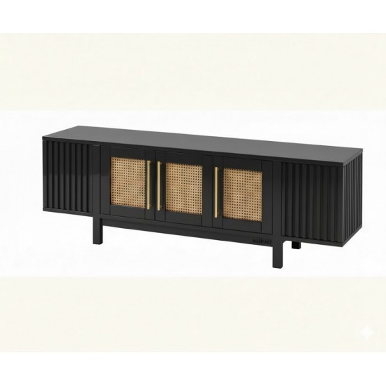 Masifart Anathema Hasırlı 180 Lik Zenit Tv Ünitesi Cilasız Ham