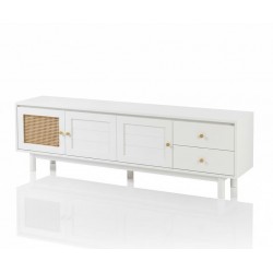 Masifart Atom Hasırlı 200 Lük Abelya Kayın Tv Ünitesi Cilasız Ham