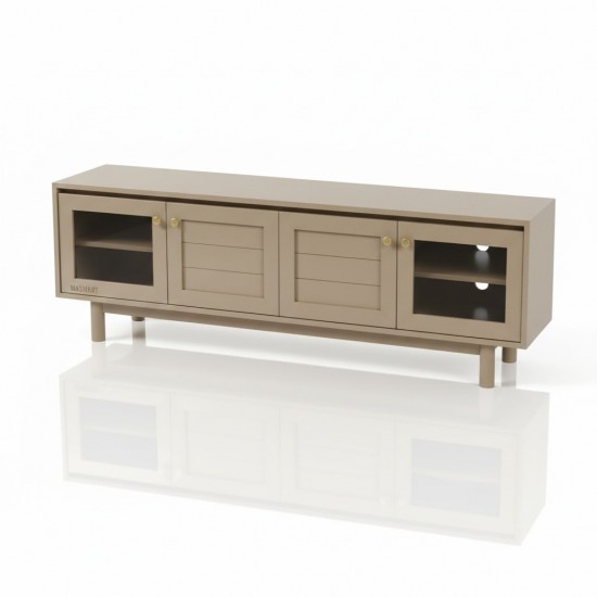 Masifart Çita 180 Lik Abelya Kayın Açık Tv Ünitesi Cilasız Ham