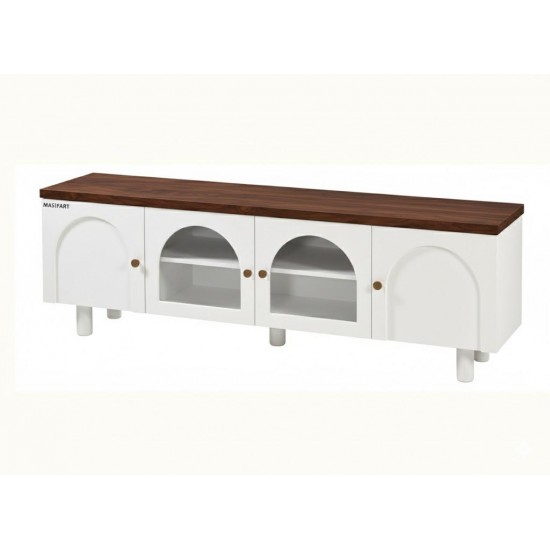 Masifart Radere Kubbeli Açık Tv Ünitesi Cilasız Ham