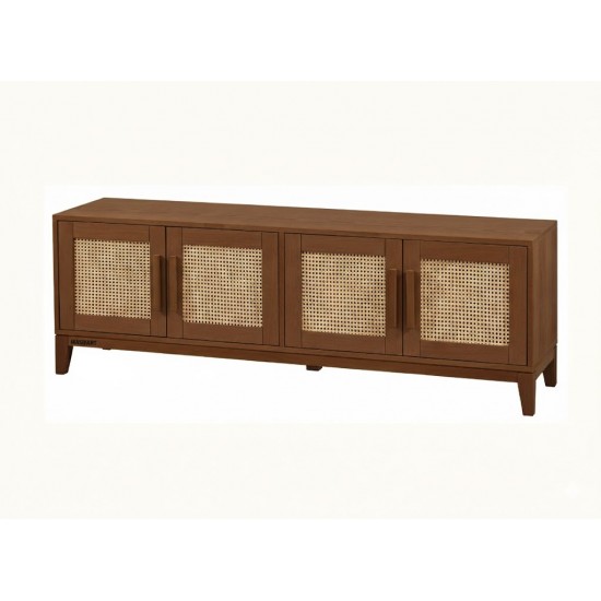 Masifart Luna Hasırlı 180 Lik Konik Tv Ünitesi Cilasız Ham