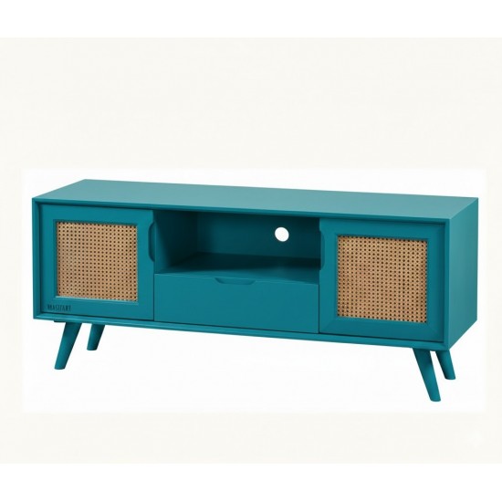 Masifart Sternum Hasırlı 140 Lık Retro Tv Ünitesi Cilasız Ham