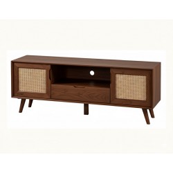 Masifart Camelus Hasırlı 160 Lık Retro Tv Ünitesi Cilasız Ham