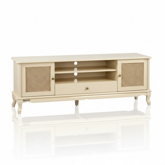 Masifart Fortius Hasırlı 160 Lık Lükens Tv Ünitesi Cilasız Ham