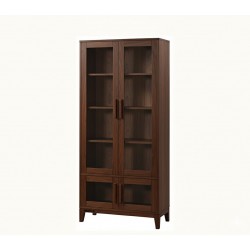 Masifart Asal Çekmeceli Camlı Kitaplık 