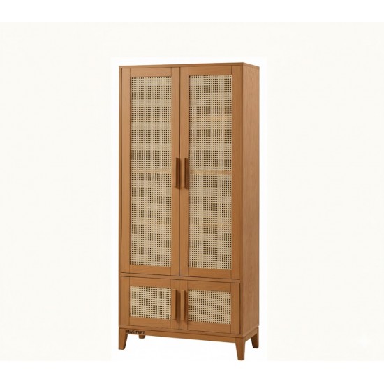 Masifart Aurie Hasırlı Konik Kapaklı Kitaplık 