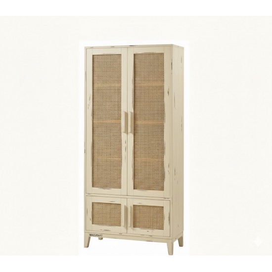 Masifart Aurie Hasırlı Konik Kapaklı Kitaplık 