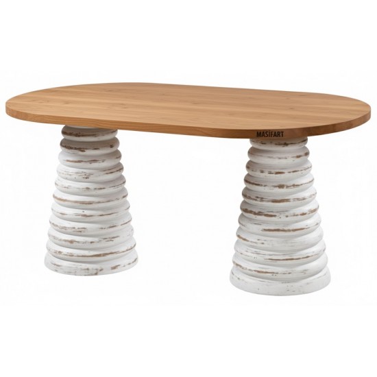 Masifart Seneca 200 Lük Class Konik Oval Yemek Masası 