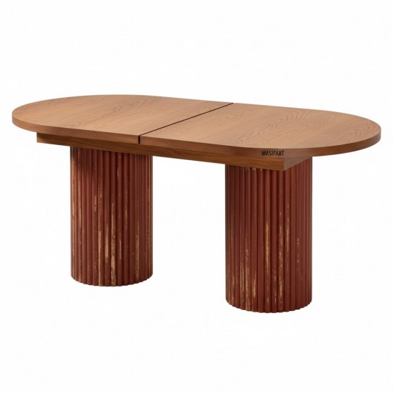 Masifart Mensa 180 Lik Oval Ptt Açılır Yemek Masası 