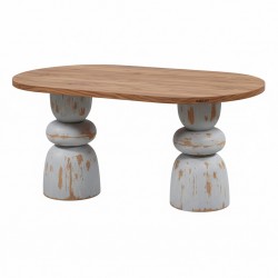 Masifart Anglica 200 Lük Lotus Oval Yemek Masası 