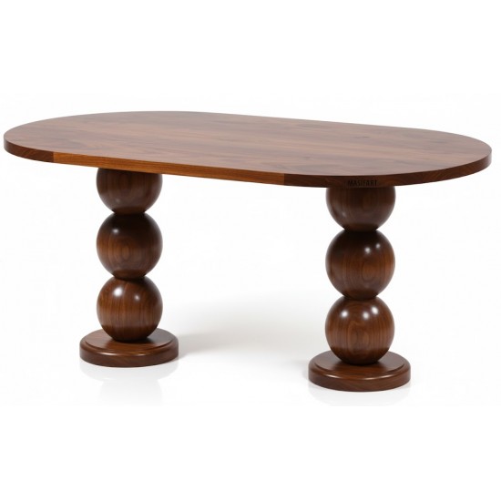 Masifart Ephesi 160 Lık Boncuk Oval Yemek Masası 