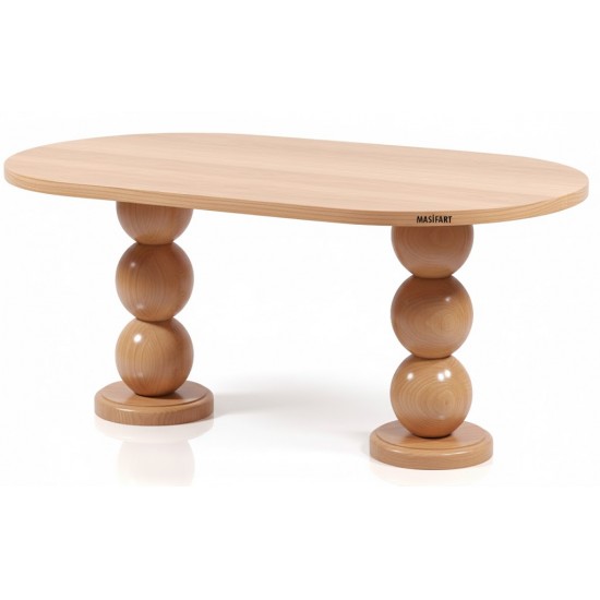 Masifart Ephesi 180 Lik Boncuk Oval Yemek Masası 