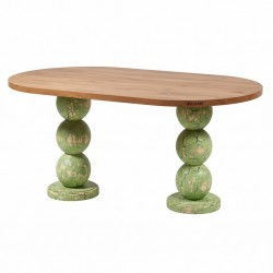 Masifart Ephesi 200 Lük Boncuk Oval Yemek Masası 