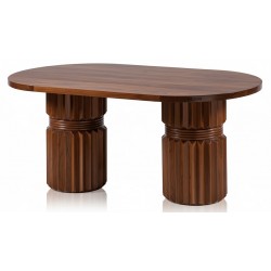 Masifart Steit 160 Lık Prestij Oval Yemek Masası 