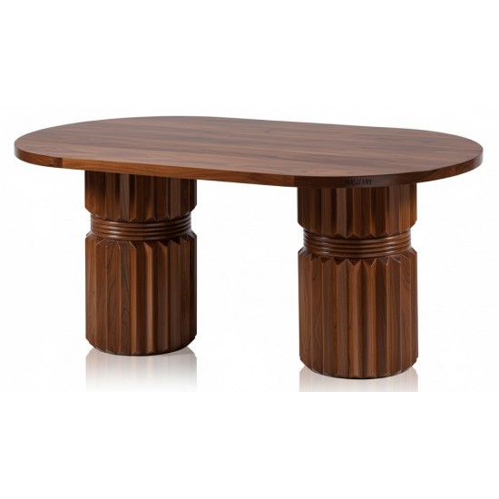 Masifart Steit 160 Lık Prestij Oval Yemek Masası 