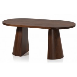 Masifart Avgusti 160 Lık Meşe İkiz Oval Yemek Masası 