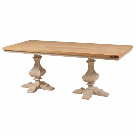 Masifart Carme 240 Lık Kesme Dikdörtgen Yemek Masası 