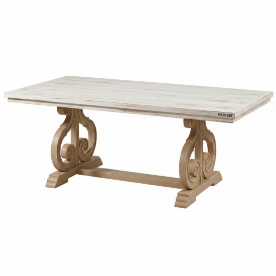 Masifart Laurent 240 Lık Nota Dikdörtgen Yemek Masası 