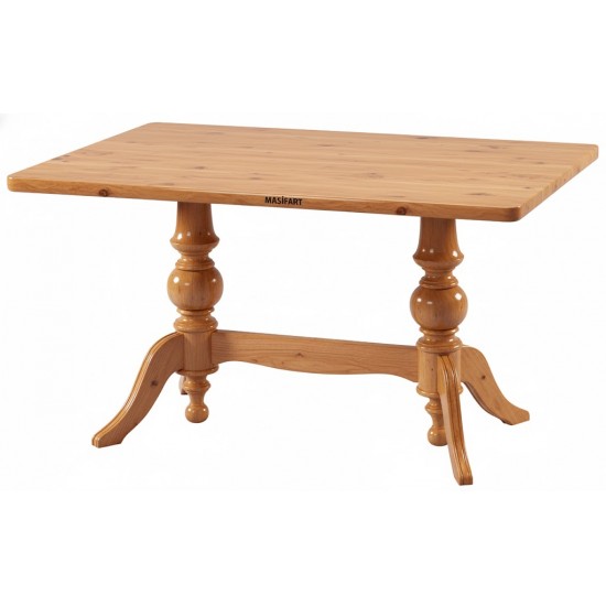 Masifart Rozet 140 Lık Çift Ayaklı Dikdörtgen Yemek Masası 