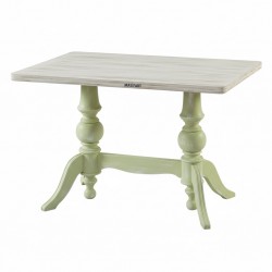 Masifart Rozet 120 Lik Çift Ayaklı Dikdörtgen Yemek Masası 