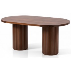 Masifart Apole 160 Lık Çizgili Oval Yemek Masası 