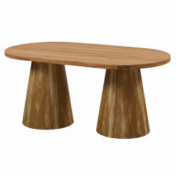 Masifart Fumus 200 Lük Kayın Fıçı Oval Yemek Masası 