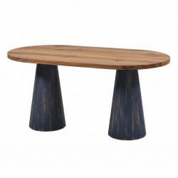 Masifart Bonita 200 Lük Meşe Line Oval Yemek Masası 