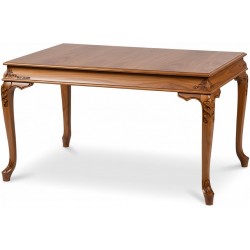 Masifart Novella 140 Lık Sabit Bombeli Oymalı Yemek Masası 