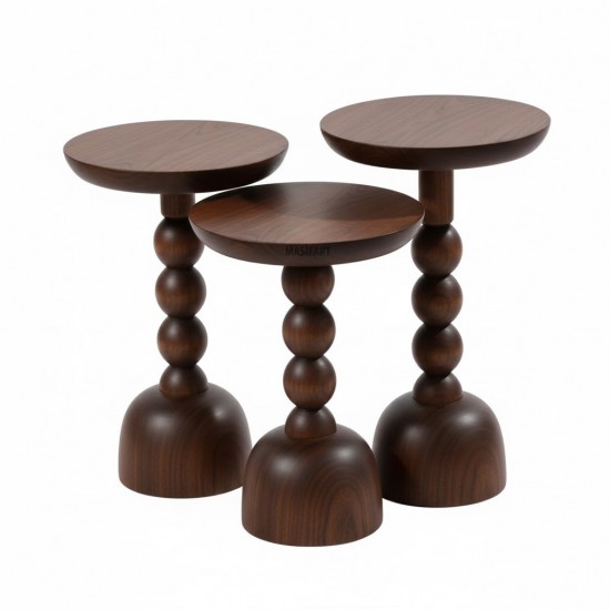 Masifart Parma Boncuk Mantar Zigon Sehpa 