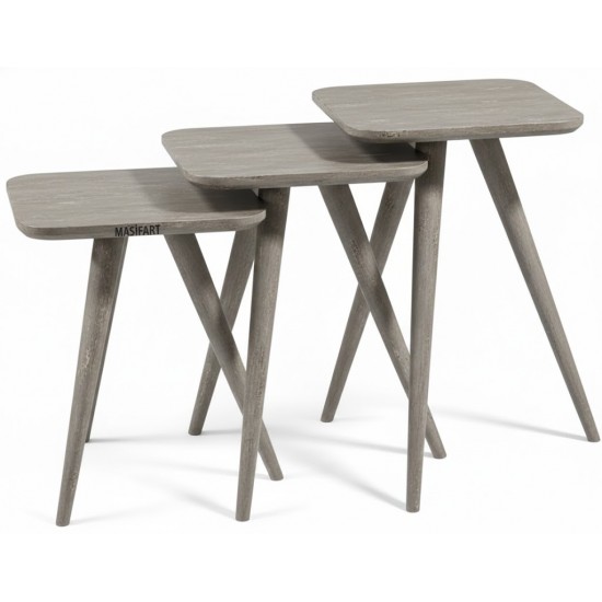 Masifart Aqua Kare Retro Zigon Sehpa 