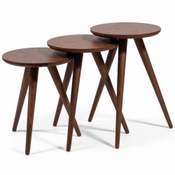 Masifart Cochlear Yuvarlak Retro Zigon Sehpa 