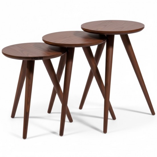 Masifart Cochlear Yuvarlak Retro Zigon Sehpa 