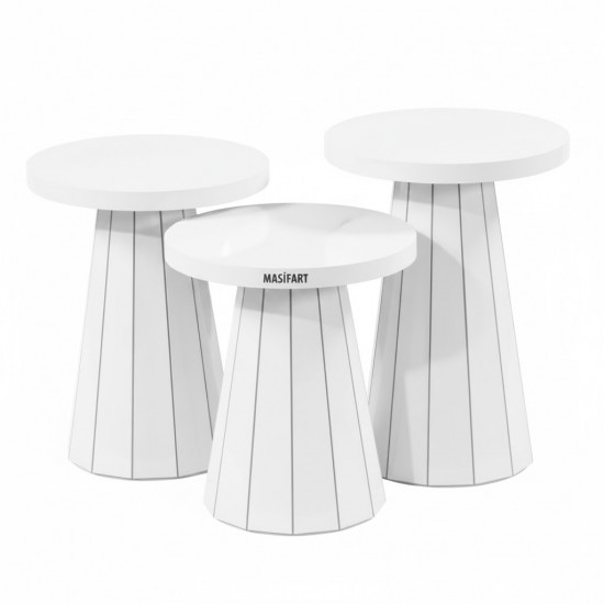 Masifart Pedis Meşe Line Zigon Sehpa 