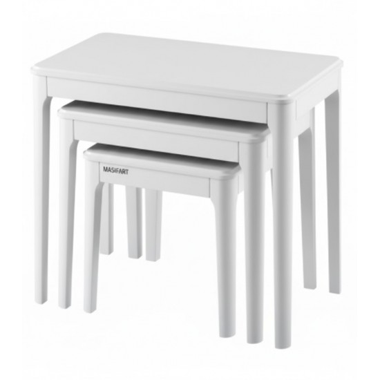 Masifart Candidus Soft Kayın Zigon Sehpa 