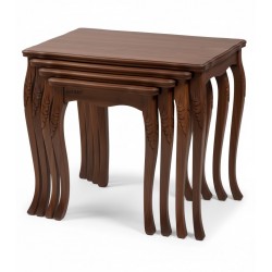 Masifart Leeds Topuzlu Oymalı Zigon Sehpa 