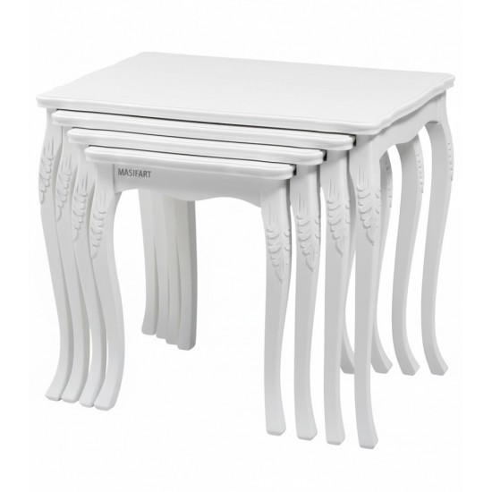 Masifart Leeds Topuzlu Oymalı Zigon Sehpa 