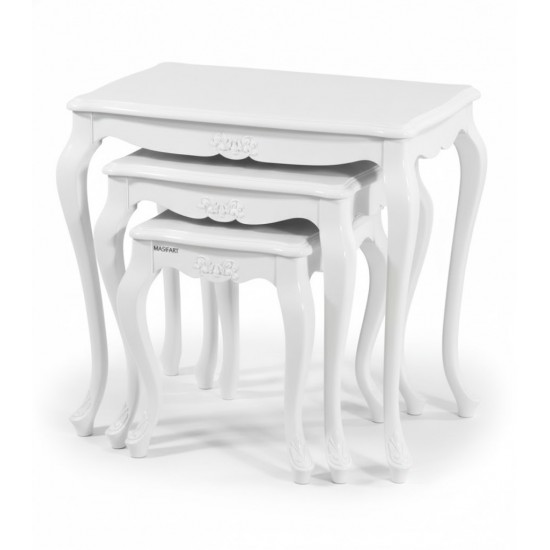 Masifart Hazel Avangart 3 Lü Oymalı Zigon Sehpa 