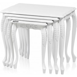 Masifart Matous Lükens Kaba Oymalı Zigon Sehpa 