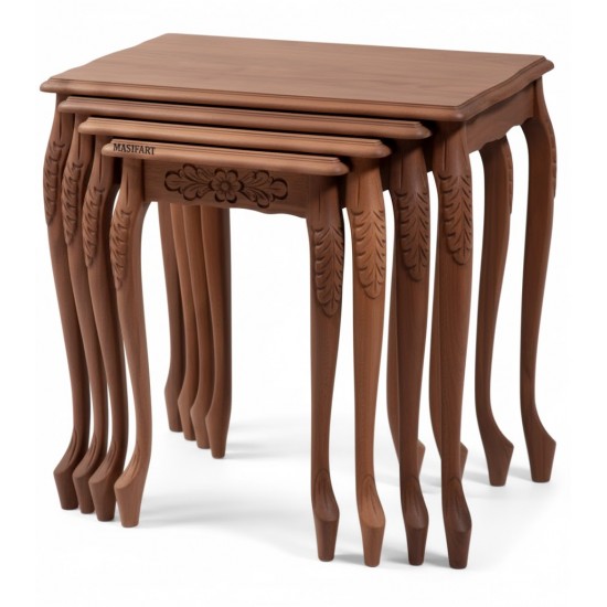 Masifart Modus Yüksek Kaba Oymalı Zigon Sehpa 