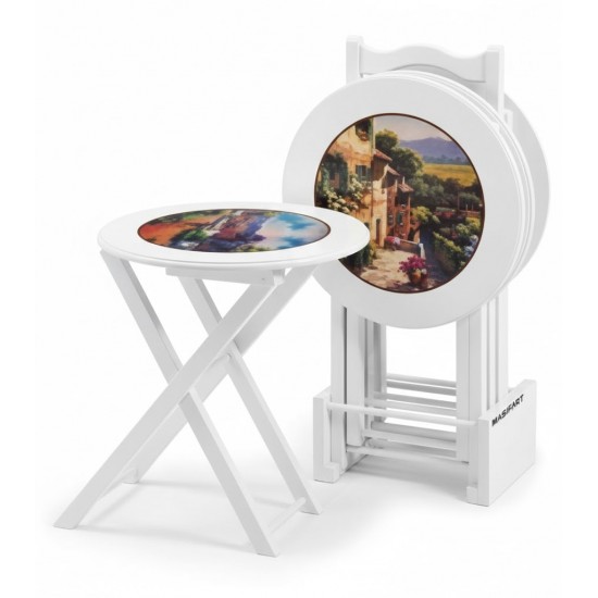 Masifart Porto No 115 Yuvarlak Çanta Zigon Sehpa 